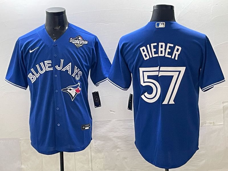 Men Toronto Blue Jays #57 Bieber Blue 2026 Nike Game MLB Jersey 004
